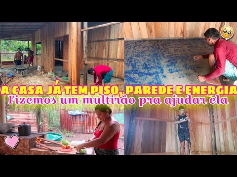 DIÁRIO DA OBRA ll: AGORA A CASINHA TEM PAREDE E PISO|| MOZÃO FEZ A INSTALAÇÃO DA ENERGIA e Mais…🏠💕✨