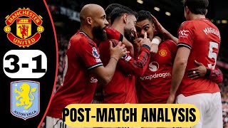 MAN UNITED BACK IN CHAMPIONS LEAGUE| Man United 3-1 Aston Villa post match analysis 