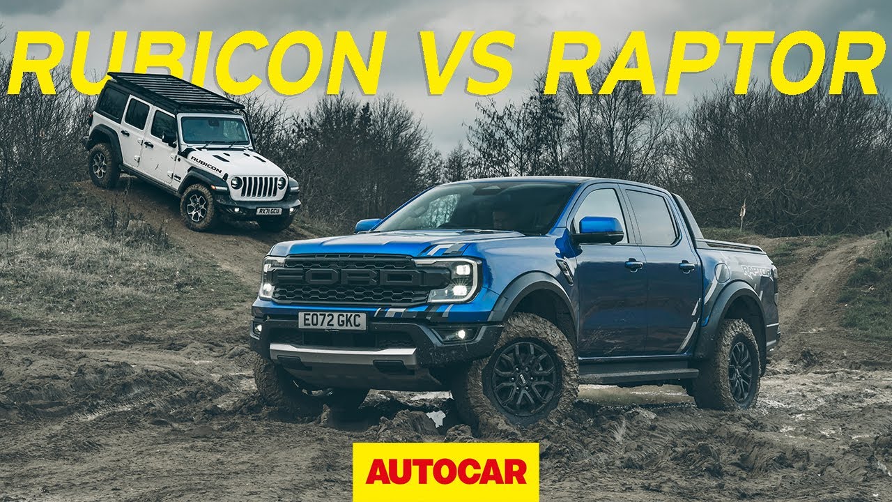 Ford Ranger Raptor vs Jeep Wrangler Rubicon - off road legends tested Autocar