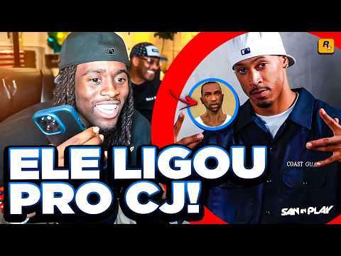 Streamer LIGOU pro Ator do CJ no meio da LIVE! - Kai Cenat entrevista atores do GTA… (Veja)