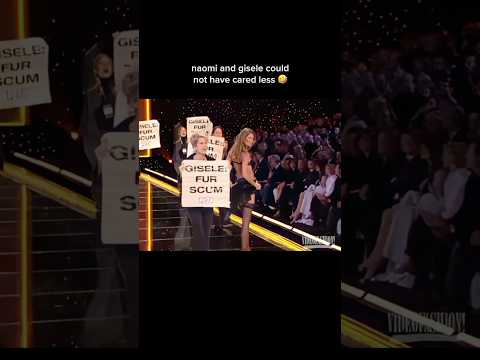 gisele bundchen runway protest #vsfashionshow