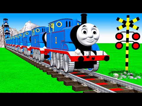 【踏切アニメ】複雑な電車 3 Train 2025 Climbing Pynamid max 🚍 Fumikiri 3D Railroad Crossing Animation #1million