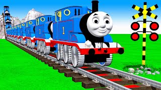 【踏切アニメ】複雑な電車 3 Train 2025 Climbing Pynamid max 🚍 Fumikiri 3D Railroad Crossing Animation #1million