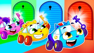 Let's Find The Key To The Colorful Garage 🗝️🌈 | Songs for Kids | Baby Cars