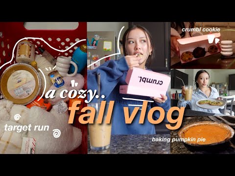 COZY FALL VLOG 🍁|| baking, shopping, holiday dress ideas ft. boohoo and more