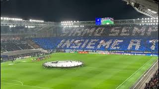 Coreografia Siamo sempre insieme a te Atalanta-Chelsea 9-12-25 🖤💙 #Atalanta #viralvideo #champions