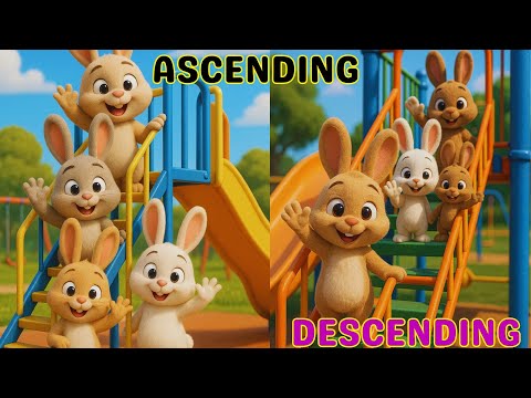 🐰 Learn Ascending & Descending Numbers | Fun Game with Cute Bunnies for Kids | Ascending |Descending