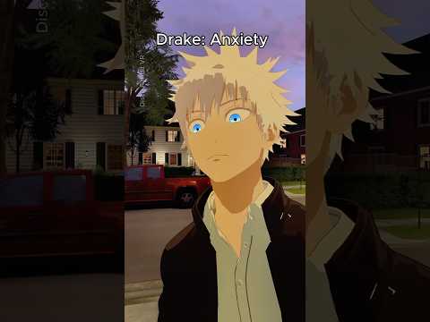 Gojo 👀 Drake: Anxiety (at home) #gojo #gojosatoru #jujutsukaisen #drake #vrchat #anxiety #trending