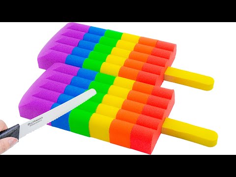 Satisfying Video | How To Make Rainbow Double Ice Cream With Kinetic Sand Cutting ASMR | Yo Yo Candy