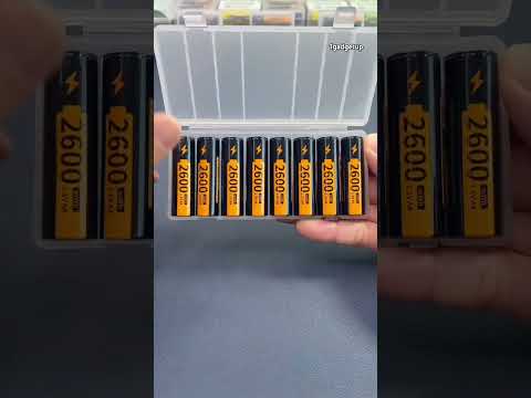 Normal batteries are not as powerful as rechargeable batteries โก๐ #battery #shorts