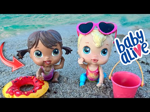 NEW Baby alive crib life dolls Afternoon routine 🏝️ Vacation at the Beach ☀️