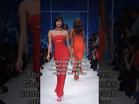 This is how Yasmeen ghauri and Tyra banks communicate with each other on runwayโจ #short #runwaymodel