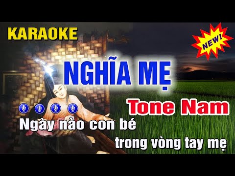 Karaoke Nghĩa Mẹ Tone Nam (D#m) Nhạc Sống Trung Hiếu