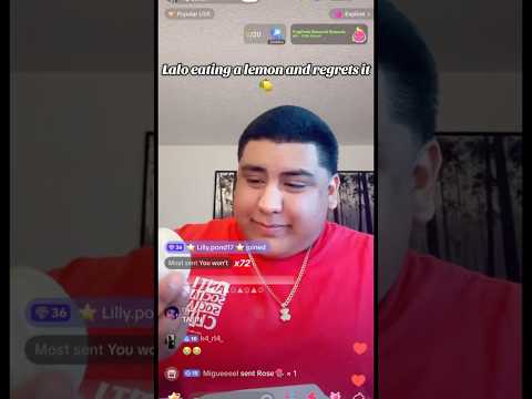 Lalo Eats a Lemon & Instantly Regrets it ๐ญ๐ #lalogonebrazzy #lalo #tiktoklive #n3on