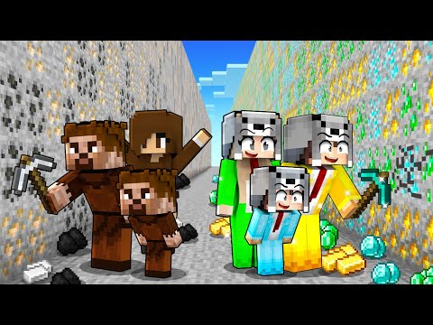 FAKİR AİLE VS MİLYONER AİLE MADEN KAPIŞMASI - Minecraft