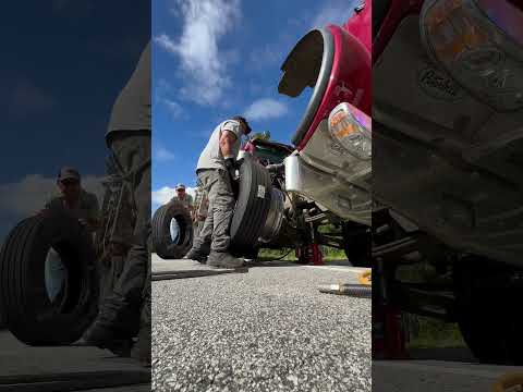 Man it had to be the expensive tire 🛞 #mechanic #fieldtech #trucking #blowout #safetyfirst #diy