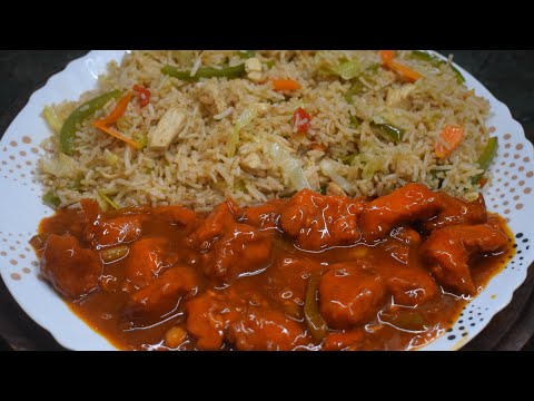 Chicken Manchurian Gravy With Chicken Fried Rice | How To Make Chinese Restaurant Style