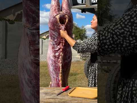 The Secret to Cooking a Perfect Whole Bull Roast in 2 Days#cooking #asmr #garden #food