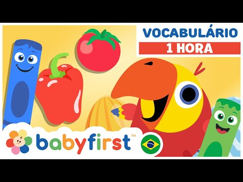 Vídeos Educativos para Crianças | Aprenda Vegetais E Frutas Com Larry | Ovos Surpresa | BabyFirst TV