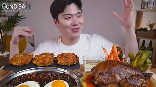 ASMR MUKBANG 짜파게티 & 양념 치킨먹방! BLACK BEAN NOODLES & FRIED CHICKEN EATING SOUND!