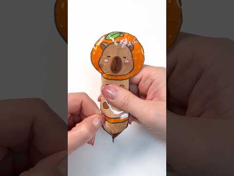 DIY squishy pen capybara✏️💗 #diy #cute #papersquishy #squishy #cutecraft #papercraft