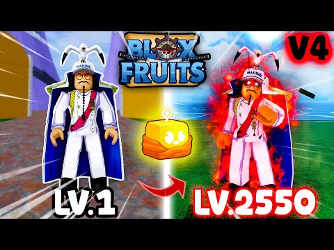 Blox Fruits เวล 1 ถึง 2550 คลิปเดียวจบ!! | เซ็งโงคุ ผลพระ เผ่าV4 หมัดก็อด!!