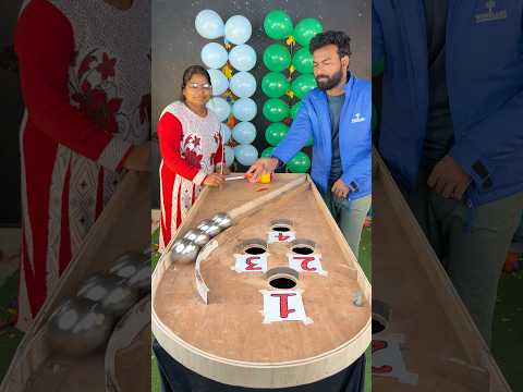 Amazing Steel Ball Roll And Pop The Balloon Showdown Family Challenge #game #fun #sister