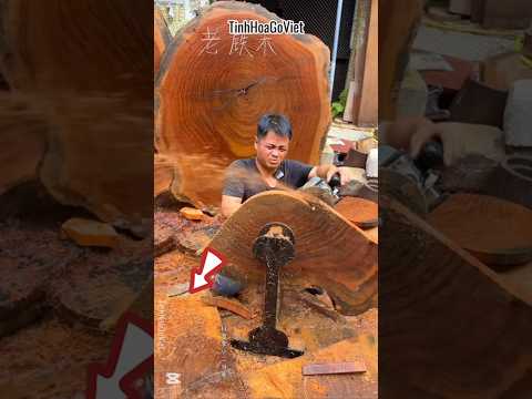 #diy Làm thớt gỗ nghiến nguyên khối cực nhanh và chất lượng p24 #short #woodworking