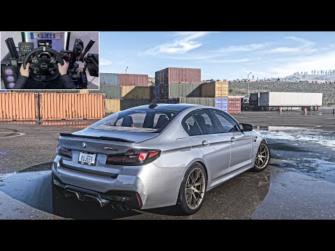 BMW M5 CS - Forza Horizon 5 | Steering Wheel Gameplay