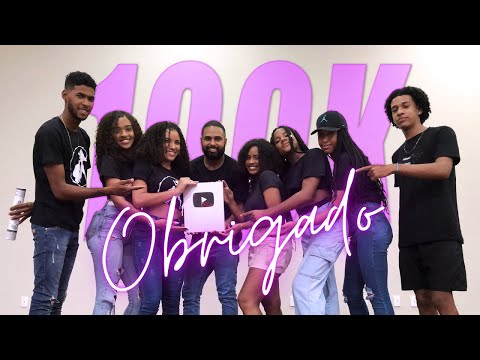 Chegou nossa placa de 100 mil inscritos 💃🕺💜