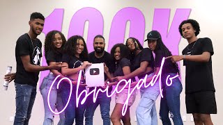 Chegou nossa placa de 100 mil inscritos 💃🕺💜