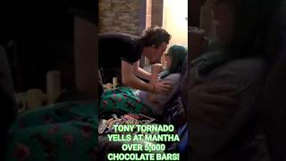 TONY TORNADO YELLS AT MANTHA OVER 5,000 CHOCOLATE BARS! #tonytornado #comedyshorts #comedy