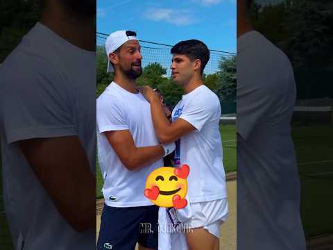 🥰 Alcaraz Hugs Djokovic #alcaraz #djokovic