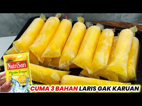 CUMA PAKE 3 BAHAN LARISNYA GAK KARUAN! Resep Es Lilin Nutrisari Susu Enak Untuk Jualan