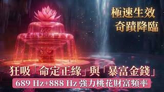 【招財轉運 / 極速脫單】奇蹟降臨！聽完馬上狂吸「命定正緣💖」與「暴富金錢💰」 | 639Hz+888Hz 神聖雙頻陣法 (睡覺/冥想/早晨/工作必聽)
