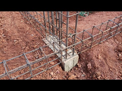 Plinth beam rod detail and column for 4 floor building
