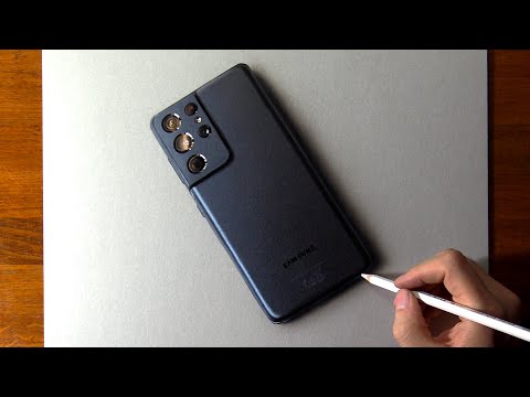 How to draw a smartphone  - Time Lapse (long version)