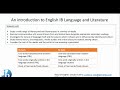 IB Language and Literature Assessment