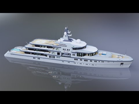 90 m Explorer Yacht animation