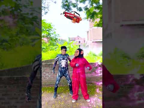 Random giant RED superhero alpha heroes battle 🔥 #alphahero #spiderman #shorts