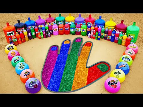 Satisfying Video l DIY How to Make Rainbow Slime Hand Bath from Glitter