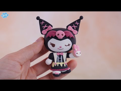 클레이로 산리오 쿠로미 만들기 _ 한여름의 할로윈 버전 🧛‍♀️