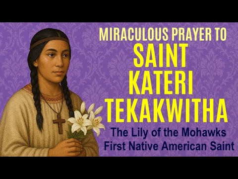 MIRACULOUS PRAYER TO SAINT KATERI TEKAKWITHA - LILY OF THE MOHAWKS - THE FIRST NATIVE AMERICAN ST.