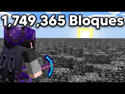 ¡MINÉ +1,000,000 de BLOQUES en Minecraft HARDCORE!