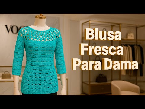 Aprende a Tejer Esta Blusa de Encaje a Crochet ¡Queda Hermosa!