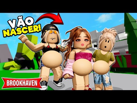 AS AMIGAS tiveram BEBÊS no MESMO DIA * deu briga | Historinhas Brookhaven Roblox