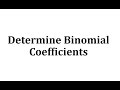 Understanding Binomial Expansion Coefficients