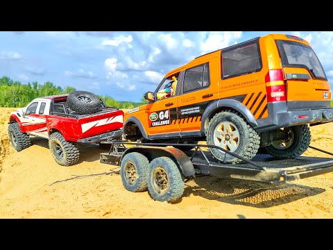 Transportation Cars Ford Raptor and MAN KAT Rescue Land Rover