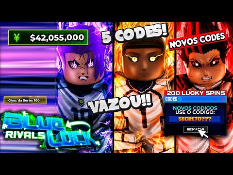 SAIU!! 5 NOVOS CÓDIGO NO BLUE LOCK RIVALS +TODOS CODIGOS DO BLUE LOCK RIVALS BAROU UPDATE