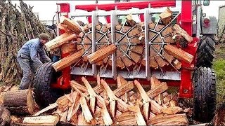 Dangerous Monster Wood Cutting Machines Working - Fastest Firewood Processing Equipment